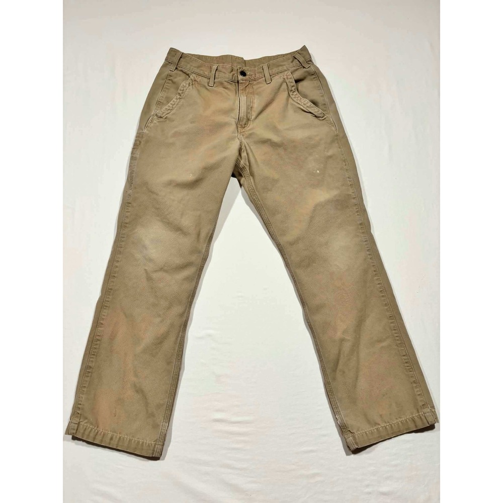 Carhartt B299 GKH Relaxed Fit Canvas Work Pants Khaki Tan Mens 33x30